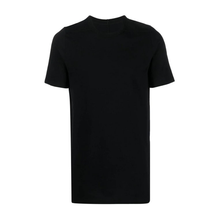 Czarna T-shirt z okrągłym dekoltem i krótkim rękawem Rick Owens