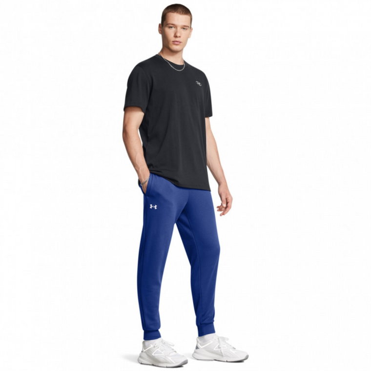 Męskie spodnie dresowe Under Armour UA Rival Fleece Joggers - niebieskie