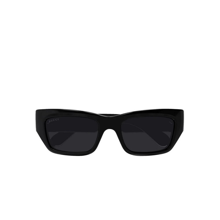 Czarne okulary przeciwsłoneczne Cateye z Złotym Logo Gucci