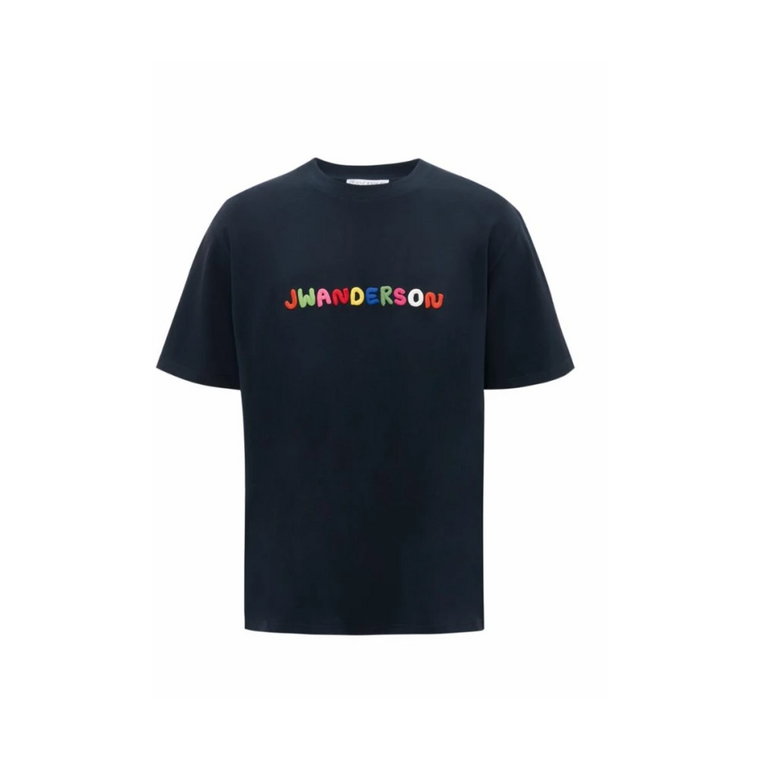 T-shirt z haftowanym logo JW Anderson