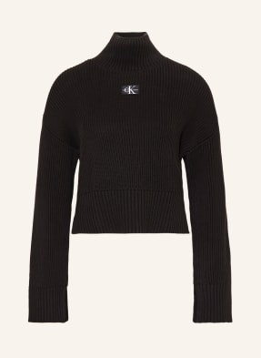 Calvin Klein Jeans Sweter Oversize schwarz