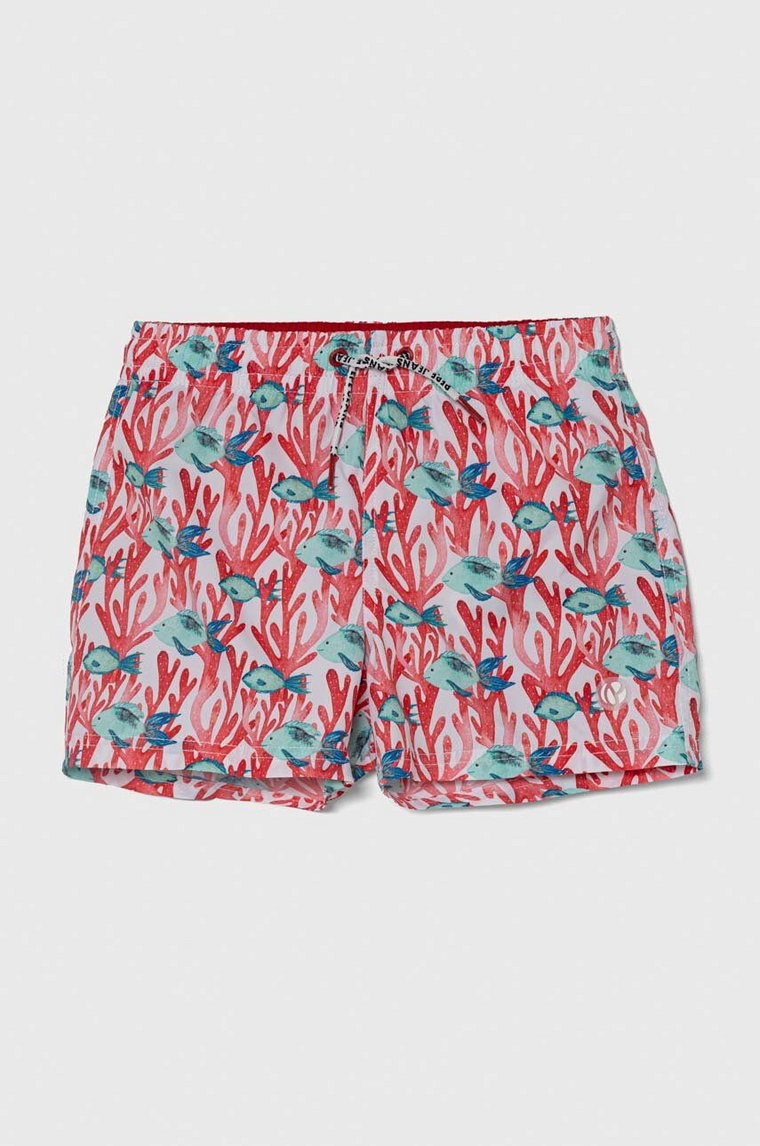 Pepe Jeans szorty kąpielowe dziecięce FISHCORAL SWIMSHORT kolor czerwony