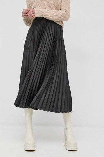Marella spódnica kolor czarny maxi rozkloszowana
