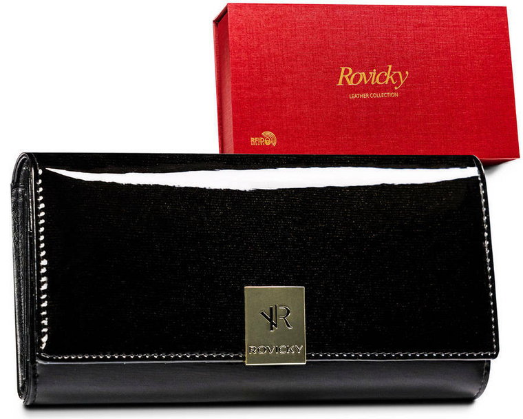 Klasyczny portfel damski z dużą sekcją na karty  Rovicky