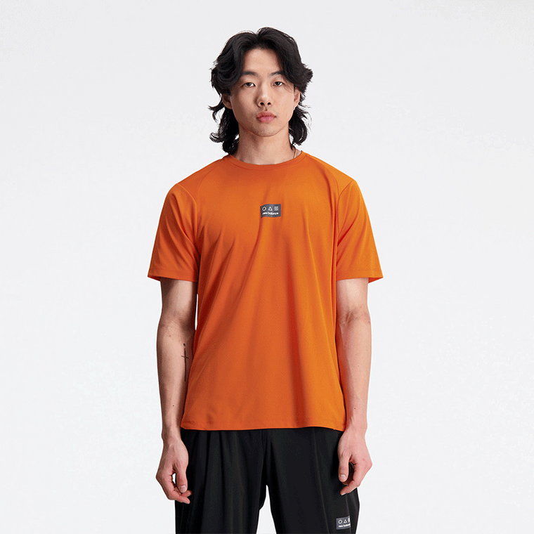 Koszulka męska New Balance MT23277CEN  pomarańczowa
