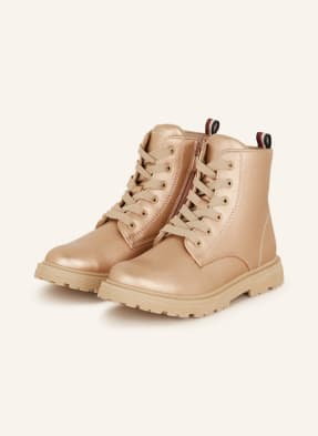 Tommy Hilfiger Botki Sznurowane rosegold