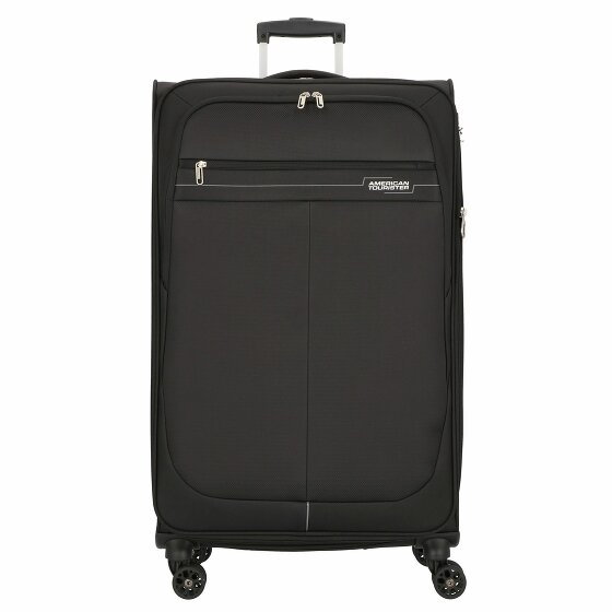 American Tourister Deep Dive 4 kółka Walizka L 80 cm z plisą rozprężną black-grey