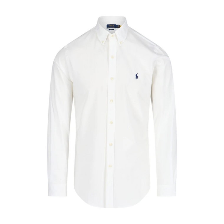 Biała Koszula Polo z Podstawowym Logo Ralph Lauren
