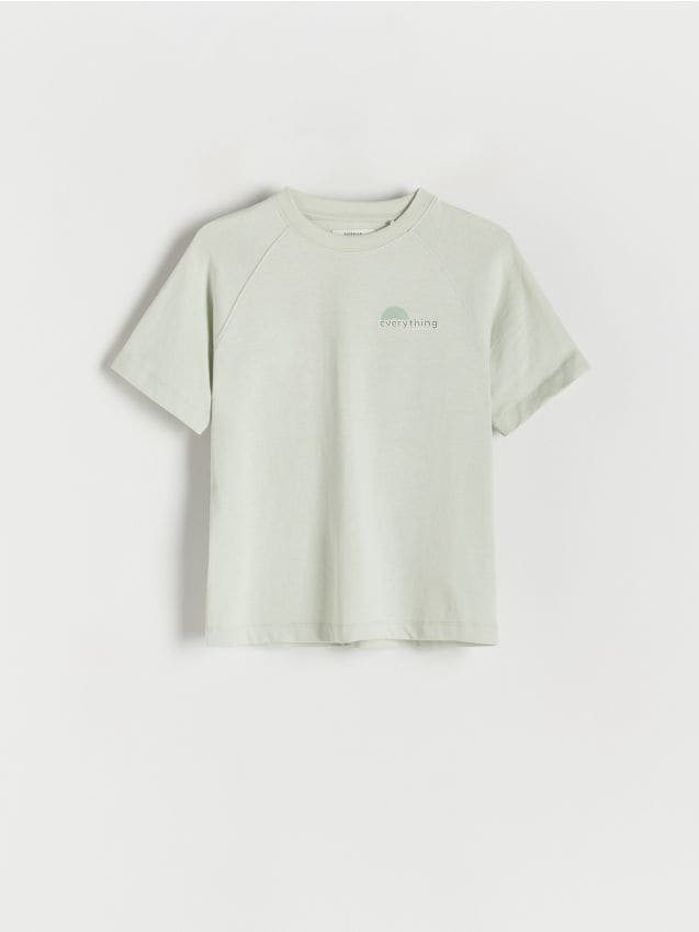 Reserved - T-shirt oversize - jasnozielony