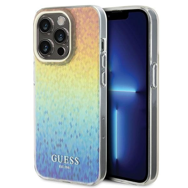 Guess GUHCP14XHDECMI iPhone 14 Pro Max 6.7" wielokolorowy hardcase IML Faceted Mirror Disco Iridescent