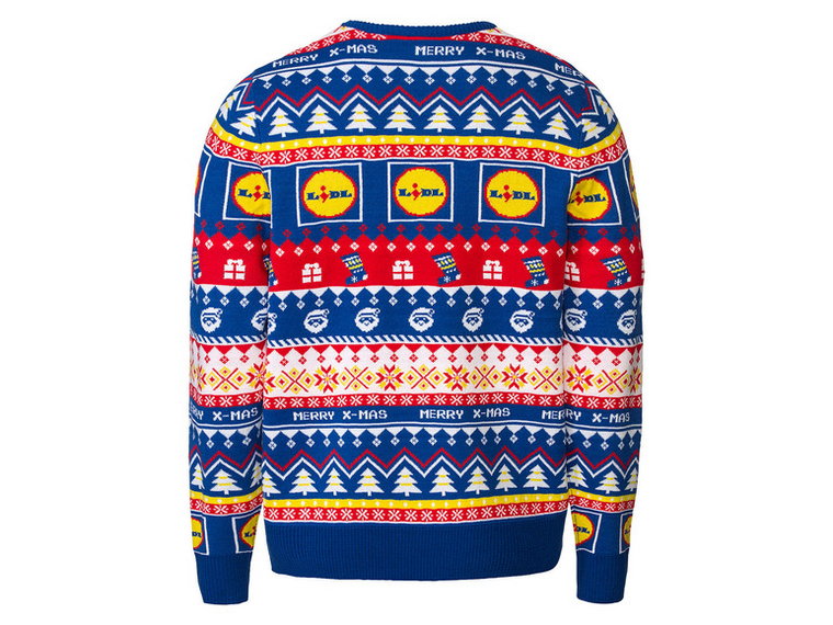 LIVERGY Sweter męski świąteczny z kolekcji Lidla (L (52/54), Niebieski)