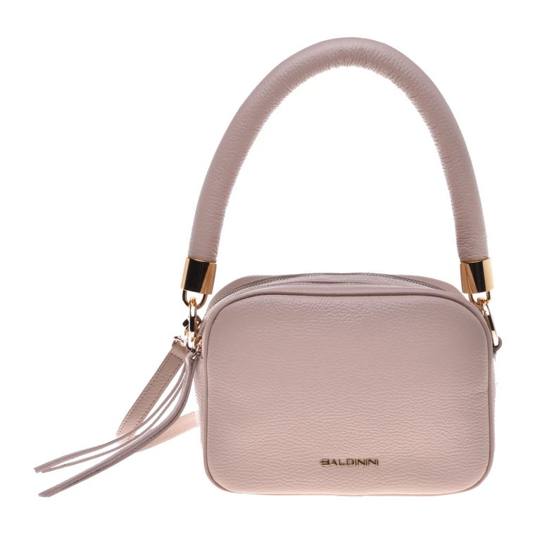 Shoulder bag in nude tumbled leather Baldinini