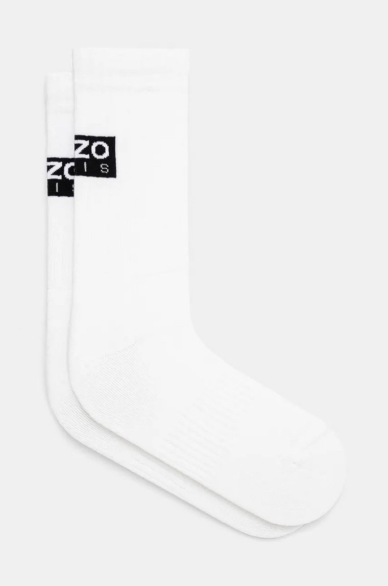 Kenzo skarpetki Sports Cable Socks męskie kolor biały FE68SU131KSB.02