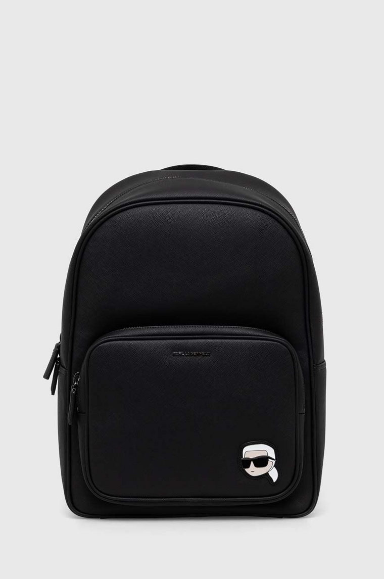 Karl Lagerfeld plecak kolor czarny duży gładki