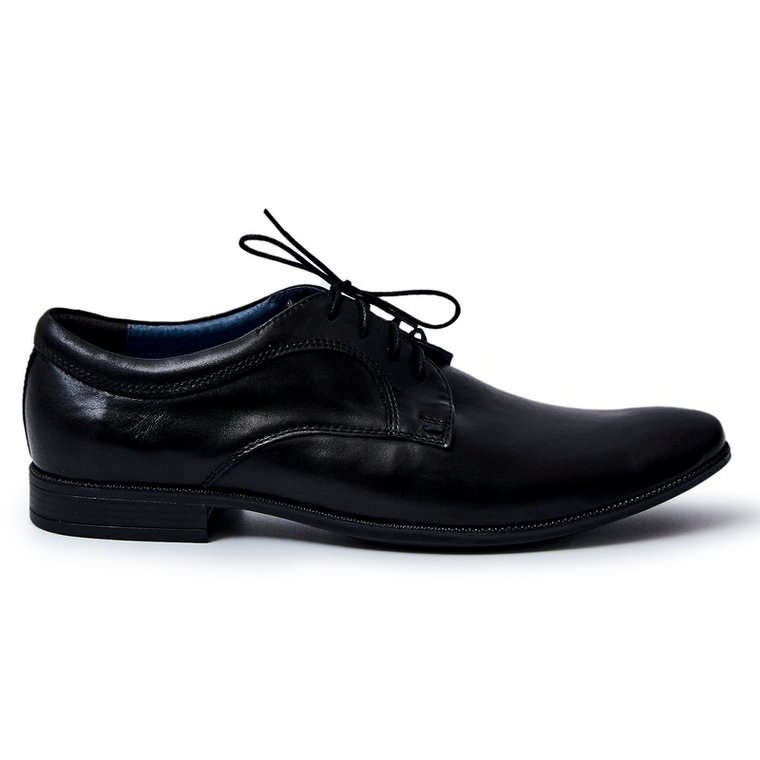 Bednarek Polish Shoes Męskie Półbuty Bednarek Eleganckie Skórzane Czarne Gaspare