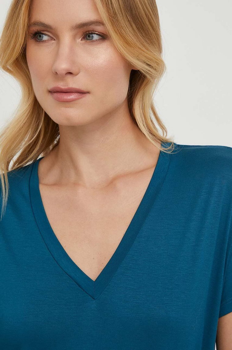 United Colors of Benetton t-shirt damski kolor niebieski