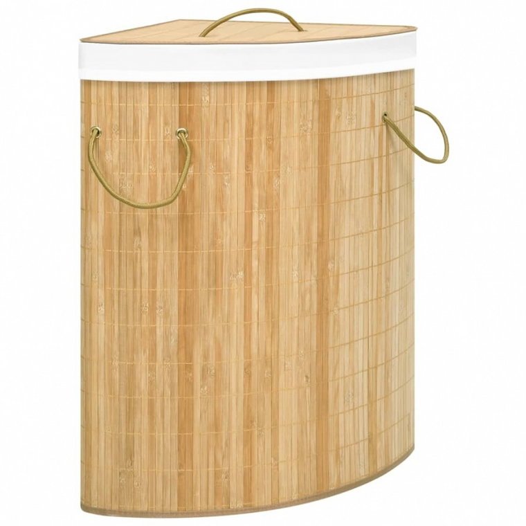 Bambusowy kosz na pranie, narożny, 60 L kod: V-320759