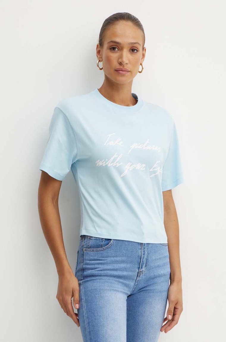 MAX&Co. t-shirt x Pietro Terzini damski kolor niebieski 2428976021200