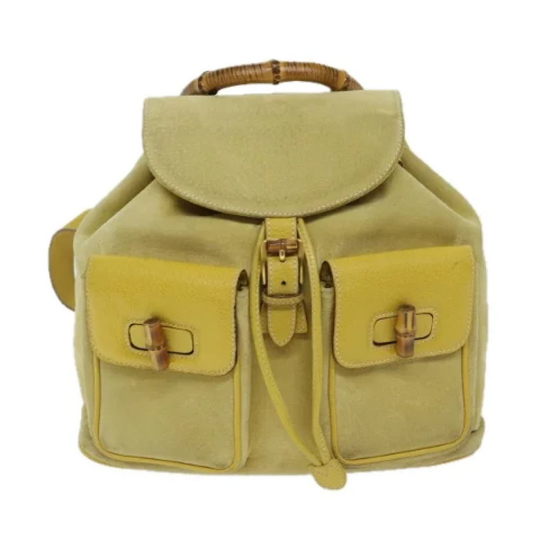 Pre-owned Suede backpacks Gucci Vintage