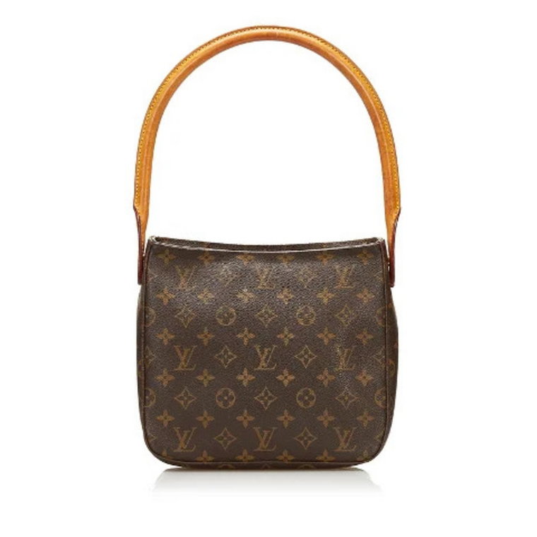 Używana torba na ramię, Monogram Looping MM, Brązowa, Stan A Louis Vuitton Vintage