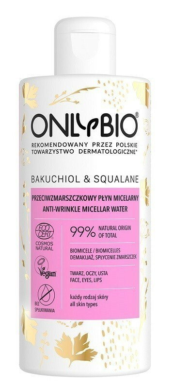 Onlybio Przeciwzmarszczkowy płyn micelarny Bakuchiol & Skwalan 300ml