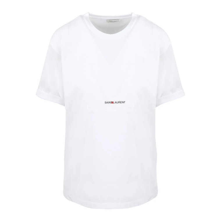 Rive Gauche Logo Print T-Shirt Saint Laurent