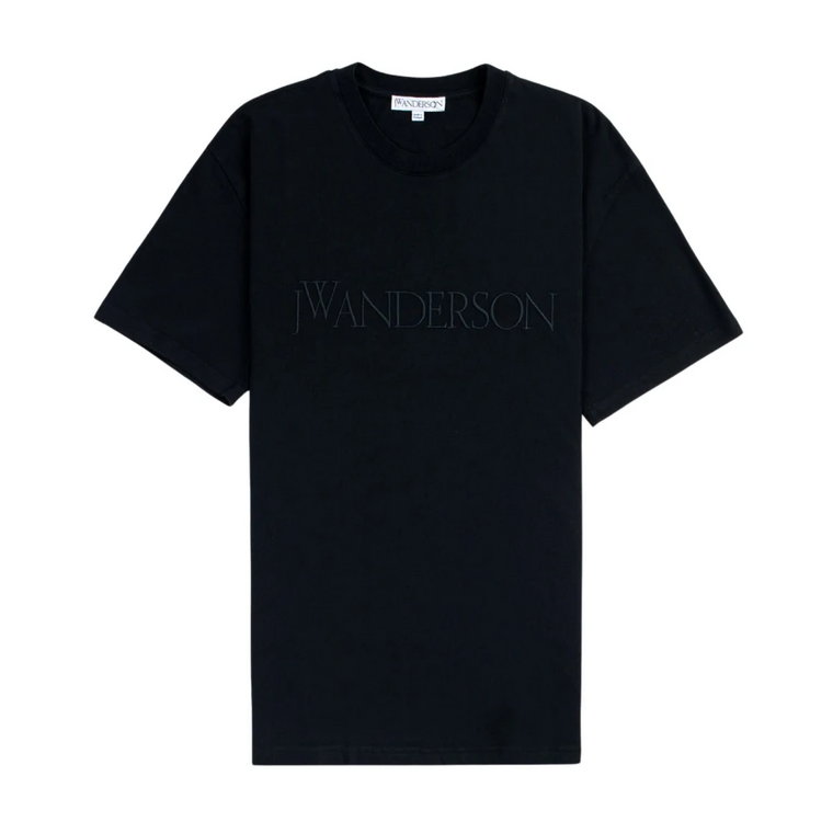 Czarna Koszulka z Logo JW Anderson