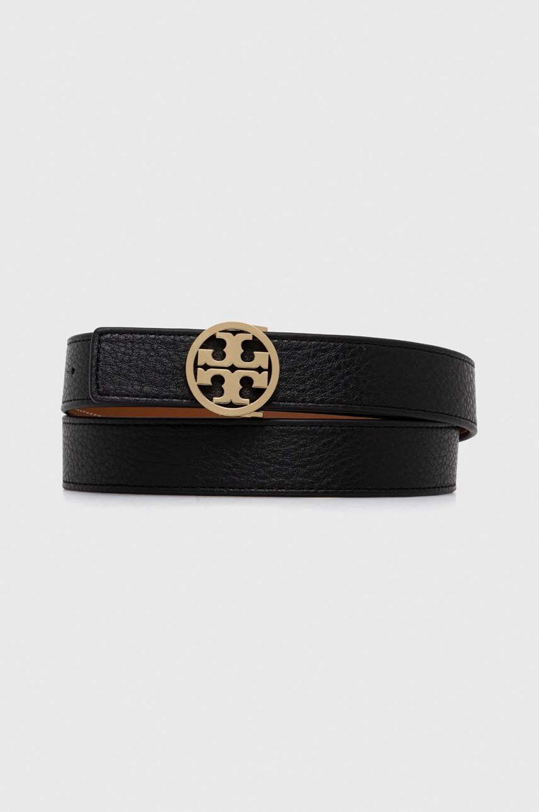 Tory Burch pasek skórzany dwustronny 1" Miller Reversible damski kolor czarny 138935.001