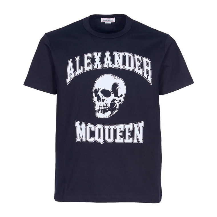 Metaliczne Pinafore T-shirty i Pola Alexander McQueen