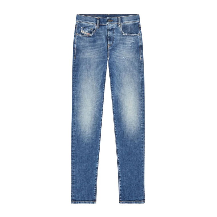 Niebieskie D-Strukt Slim-Fit Jeans Diesel