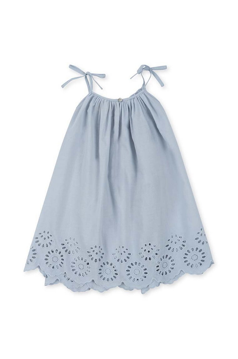 Konges Sløjd sukienka dziecięca kolor niebieski mini oversize
