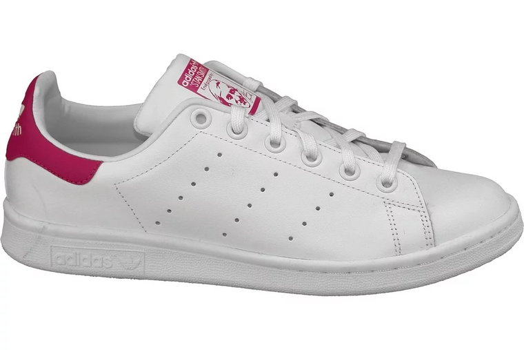 Adidas Stan Smith J B32703, Dla dziewczynki, Białe, buty sneakers, skóra naturalna, rozmiar: 35,5