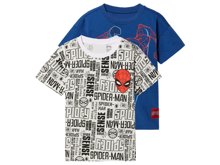 T-shirty dziecięce z postaciami z bajek, 2 sztuki (Spiderman, 98 - 104)