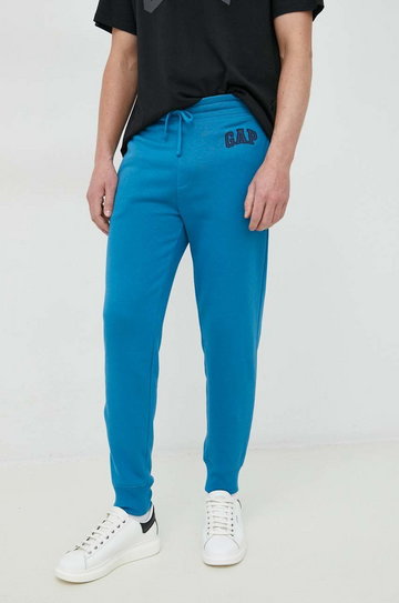 GAP spodnie dresowe męskie kolor niebieski z aplikacją