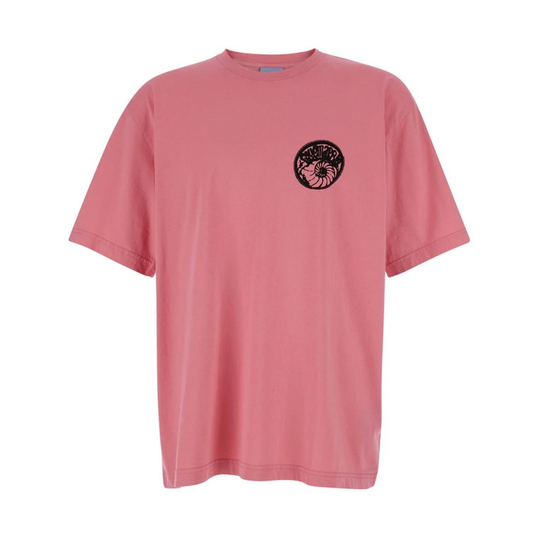 Różowa Koszulka z nadrukiem muszli Bluemarble