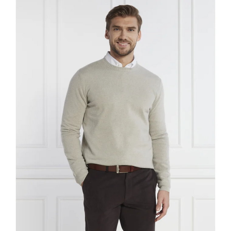 Oscar Jacobson Sweter Valter Roundneck | Regular Fit | z dodatkiem wełny i kaszmiru