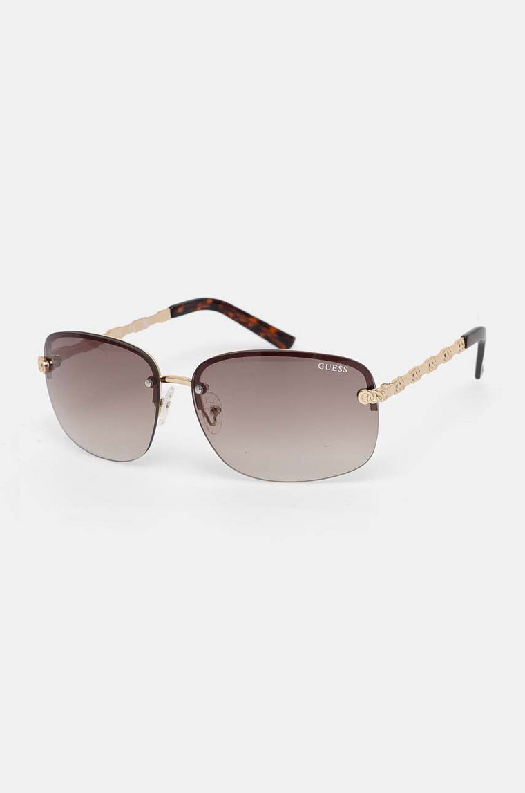 Guess okulary przeciwsłoneczne damskie kolor złoty GF0388 32F