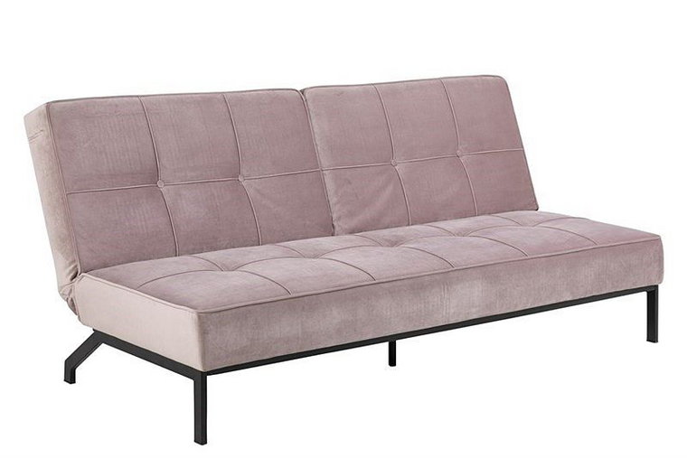 Welurowa sofa Dalima - różowa