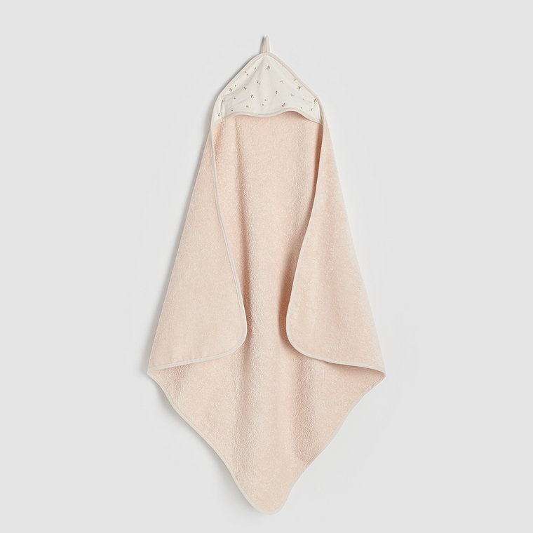 Reserved - Ręcznik z kapturem - pastelowy róż
