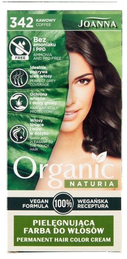 Joanna Naturia Organic Vegan - Farba do włosów Kawowy 342
