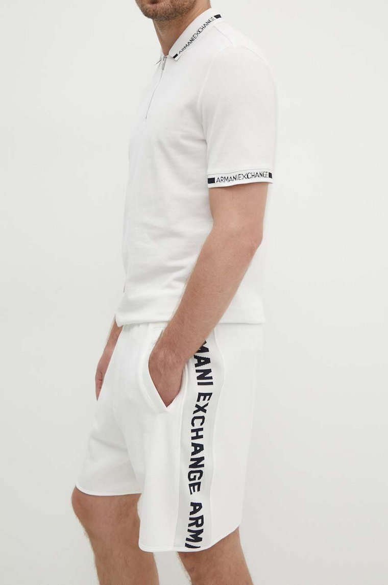 Armani Exchange szorty męskie kolor biały