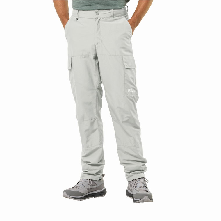 Męskie spodnie trekkingowe Jack Wolfskin BARRIER PANT M cool grey - 46