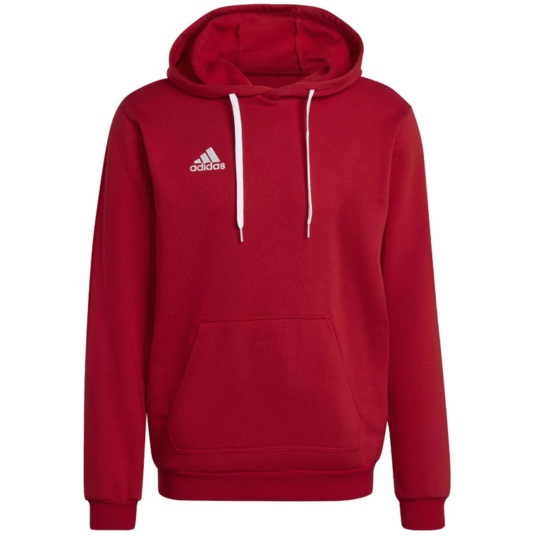 adidas Entrada 22 Sweat Hoodie H57514, Męskie, Czerwone, bluzy, bawełna, rozmiar: L