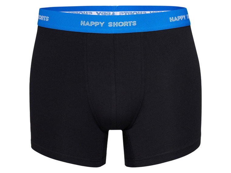Happy Shorts Bokserki męskie z bawełną, 3 pary (M, Kolory neonowe)