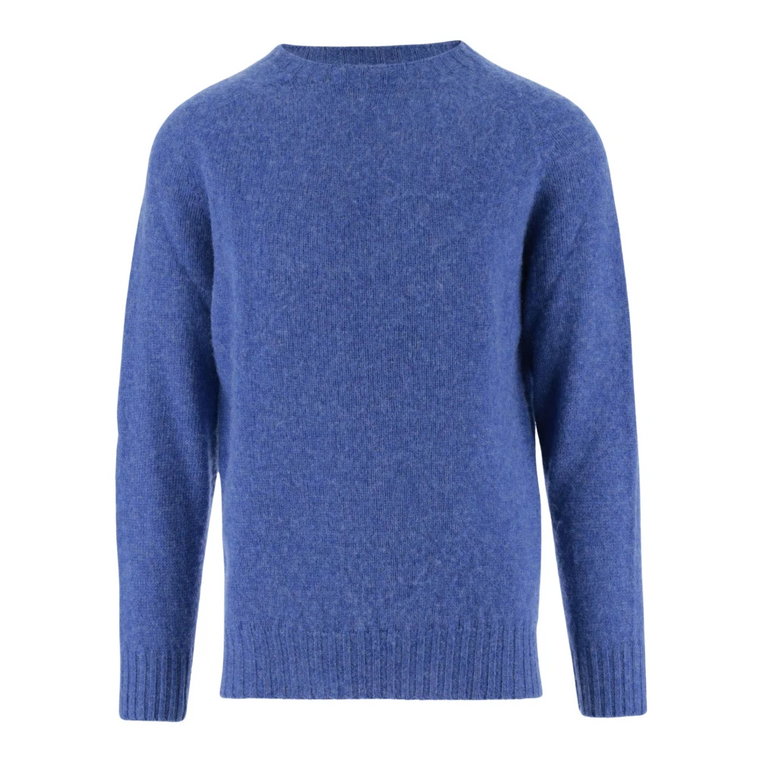 Niebieski Sweter z Wełny z Lamówkami Howlin'