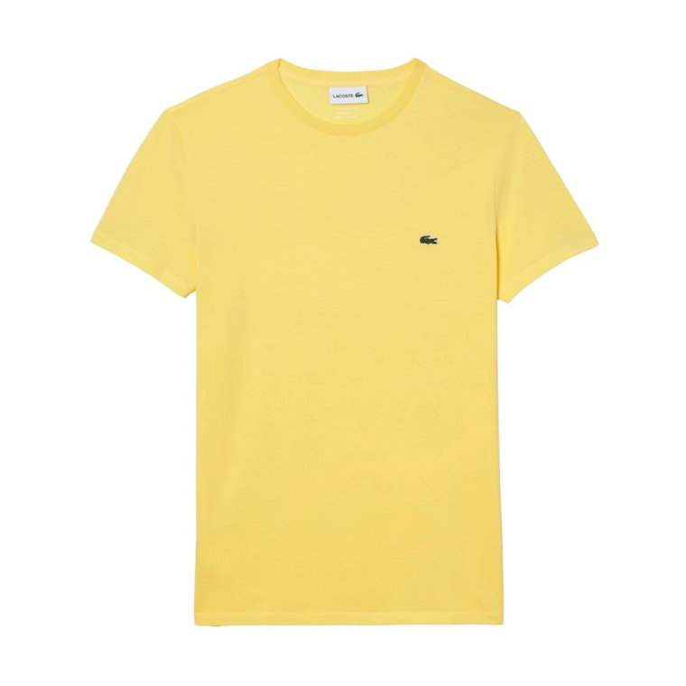 Kolekcja żółtych koszulek i polo dla mężczyzn Lacoste