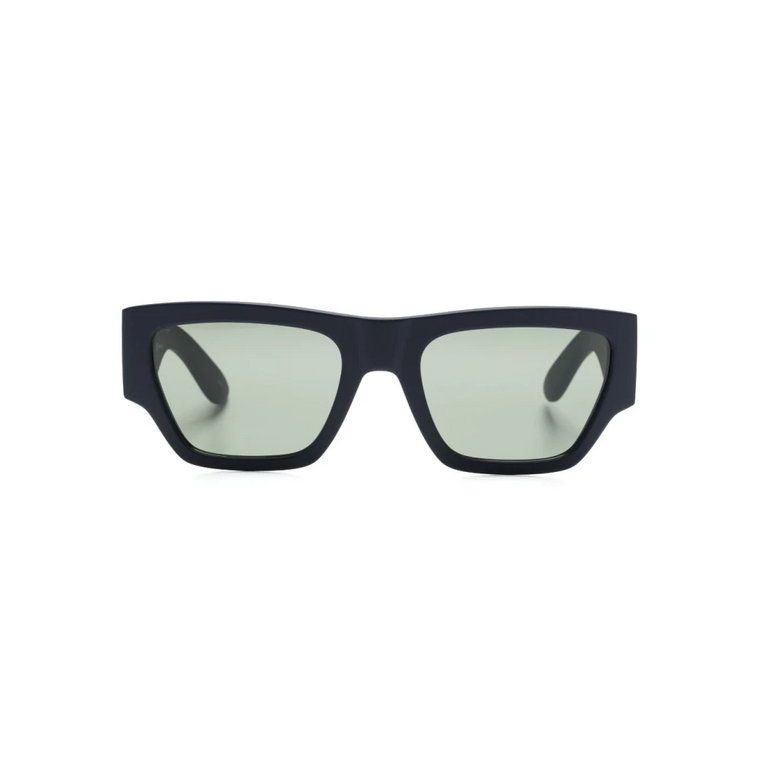 Granatowe kwadratowe okulary przeciwsłoneczne Alexander McQueen