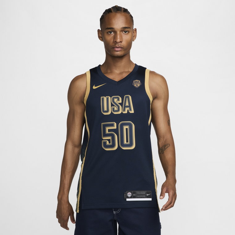 Męska koszulka do koszykówki Nike USAB Limited  replika - Niebieski