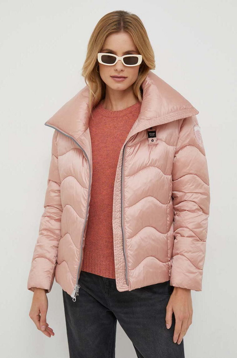 Blauer kurtka damska kolor różowy zimowa