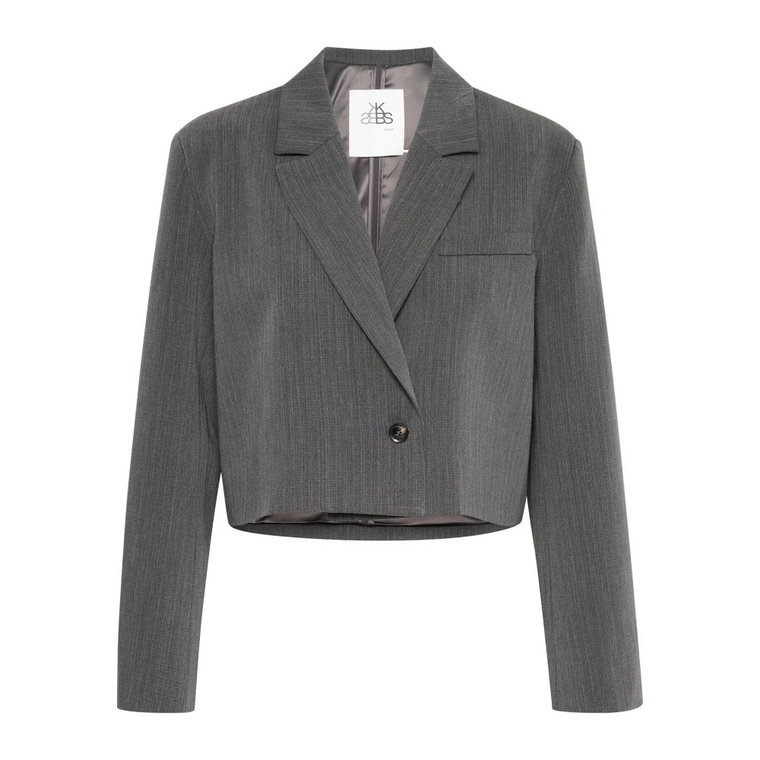 Cropped Blazer Grey Melange Karen by Simonsen